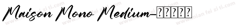 Maison Mono Medium字体转换